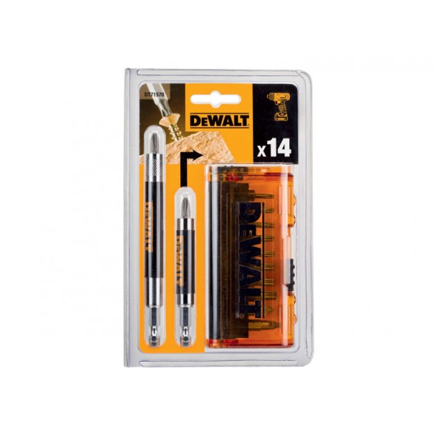 DEWALT Bithegy készlet bittartóval 14 részes
