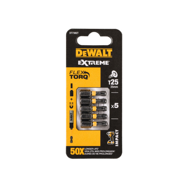 DEWALT Extreme Impact Bithegy T25 x 25 mm (5 db)