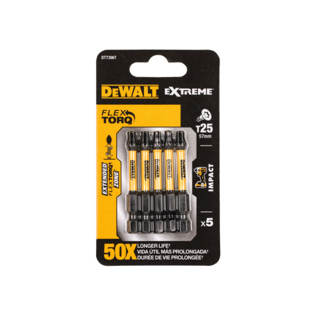 DEWALT Extreme Impact Bithegy T25 x 57 mm (5 db)