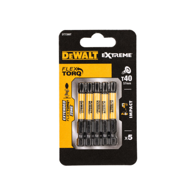 DEWALT Extreme Impact Bithegy T40 x 57 mm (5 db)