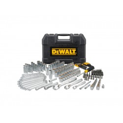 DEWALT Szerszámkészlet 205 részes metrikus/colos, rövid/hosszú 1/4" + 3/8" + 1/2"