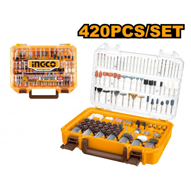 INGCO Csapos mini csiszolófej készlet 420 részes
