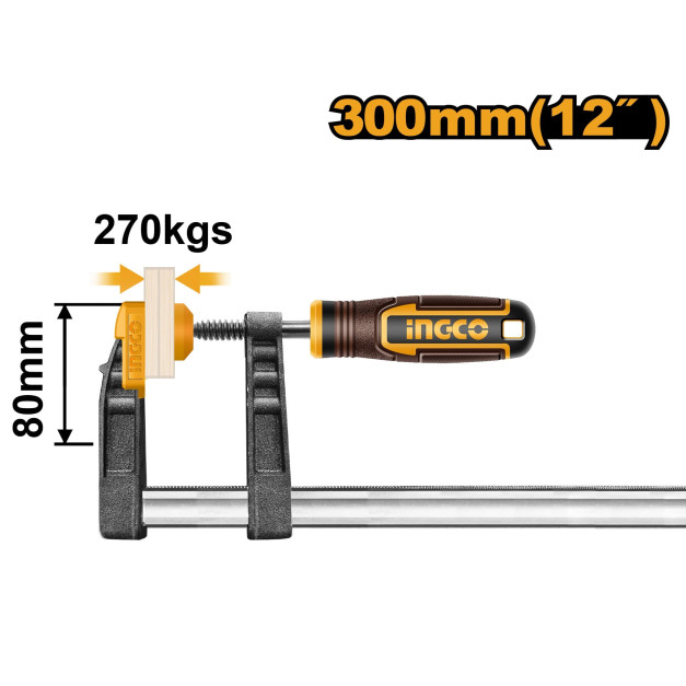 INGCO Gyorscsavarszorító 300 x 80 mm
