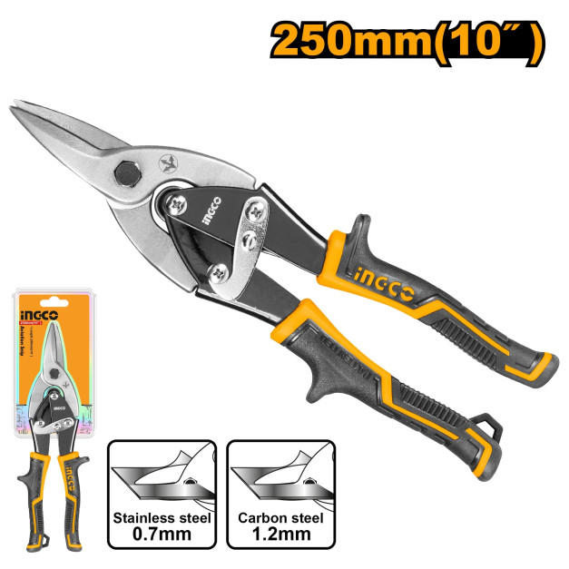 INGCO Lemezvágó olló egyenes 250 mm