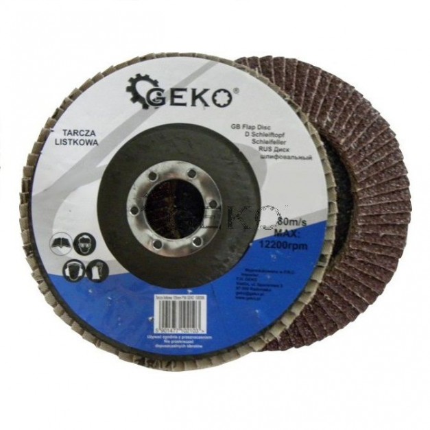 Geko lamellás csiszoló korong 125x22  P80