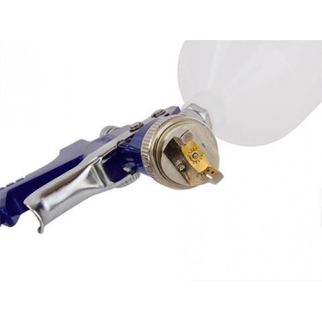 Geko Festékszóró pisztoly festék szórópisztoly festőpisztoly HVLP+reduktor 1, 4mm 600ml 