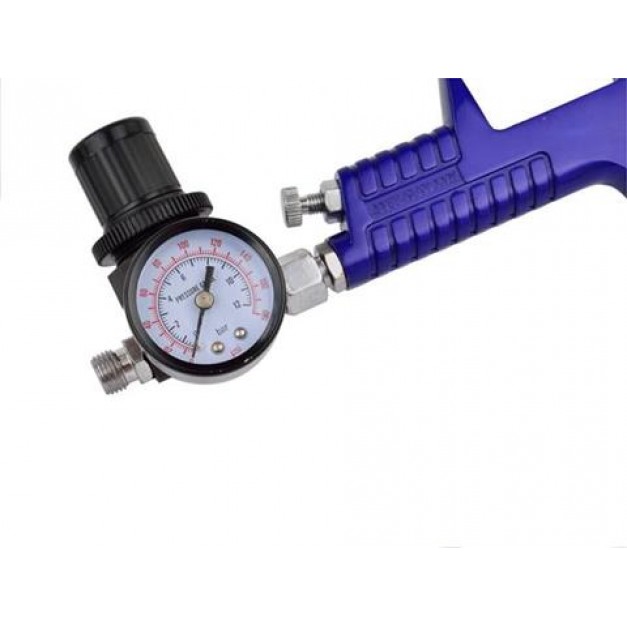 Geko Festékszóró pisztoly festék szórópisztoly festőpisztoly HVLP+reduktor 1, 4mm 600ml 