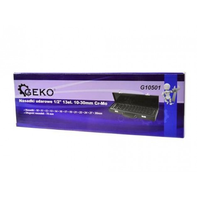 Geko gépi dugófej készlet,1/2",10-30mm-ig