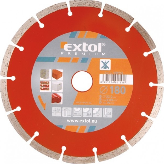 Extol Premium gyémántvágó tárcsa 125 "" 22,2mm, szegmentált