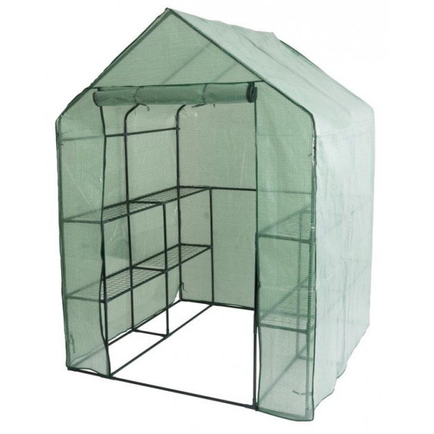 Strend Pro PE fóliasátor paradicsomsátor  193x142x142 + polcok