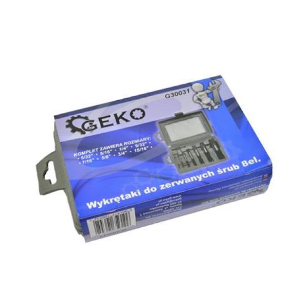 GEKO betört csavar kiszedő,8db-os