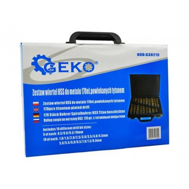 GEKO HSS titan fúrószár készlet 170db