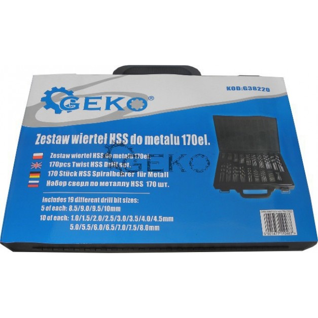GEKO 170db-os HSS fém fúrószár készlet
