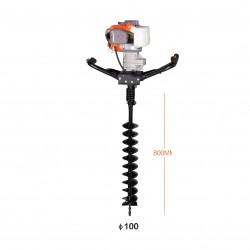 Kasei benzines talajfúró, 1db 100mm-es fúrószárral