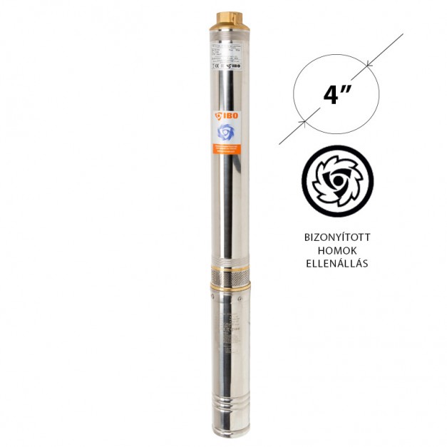 IBO csőkút szivattyú 4" homoktűrő 400V 1500W 5640L/óra