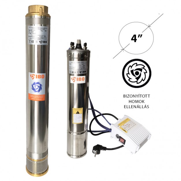 IBO csőkút szivattyú 4" homoktűrő 1500W 9720L/óra
