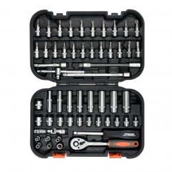 STHOR dugókulcs készlet 56 részes 1/4"-os racsnis, 4-13mm