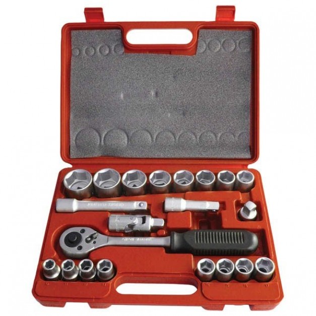 Extol Premium dugókulcs klt., CV., racsnis 45fog ; 1/2" 21db