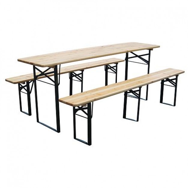 STR nagy méretű sörpad szett DORTMUND Standard, 175x46x77cm