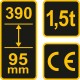 Vorel 1,5 tonnás trapéz emelő, 95-390mm