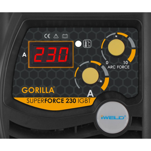 Iweld Gorilla 215 Amperos inverteres hegesztő + munkakábelek
