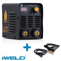 Iweld Gorilla Micro 110 Amperos inverteres MMA hegesztő + munkakábel