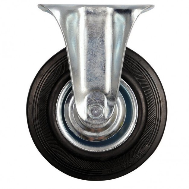 Vorel fix villás ipari kerék 125mm tömör gumi, 100 kg terhelés
