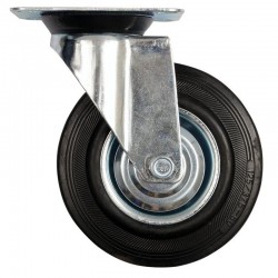 Vorel forgó villás ipari kerék 75mm tömör gumi, 40 kg terhelés