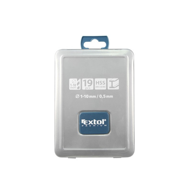 Extol 19 részes fémcsigafúró készlet HSS, 1-10mm