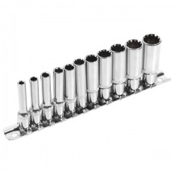 Extol hosszított Multi Lock dugófej klt., 1/4", 11 részes