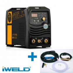 Iweld Gorilla Supertig AC/DC 200 A-os inverteres hegesztő + tartozék