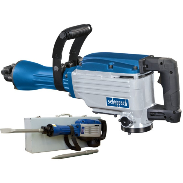 Scheppach 1600 W-os bontókalapács, 47 Joule+ szárak+koffer