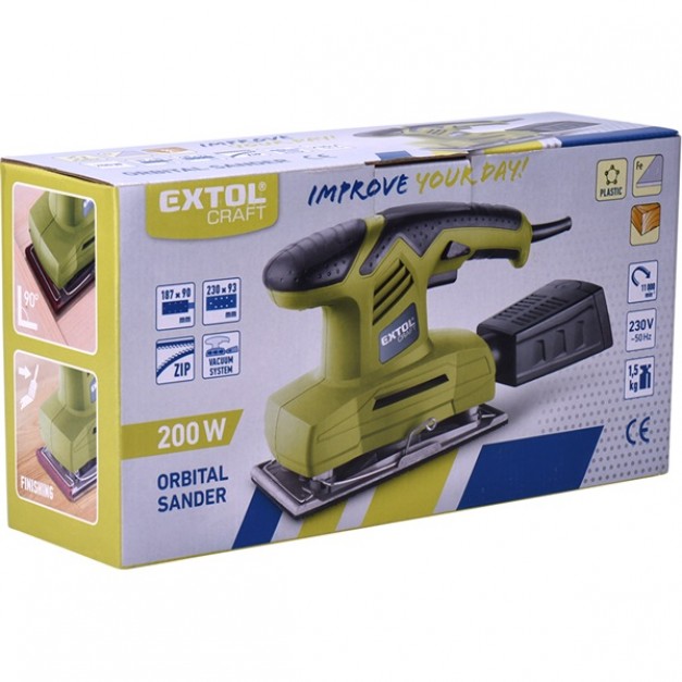 Extol rezgőcsiszoló 200W, 90""187mm; 11000/perc