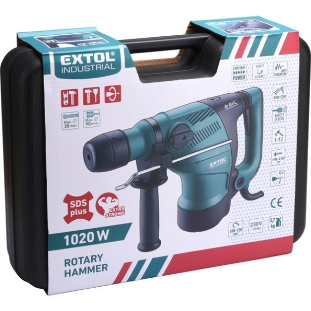 Extol fúró és vésőkalapács, 1020W, 7J, SDS Plus