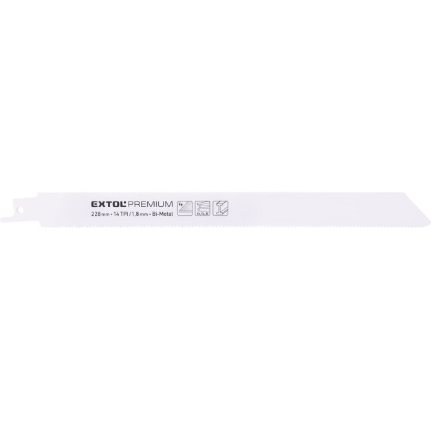 Extol szablyafűrészlap 225mm 14TPI, Bimetál, 3db