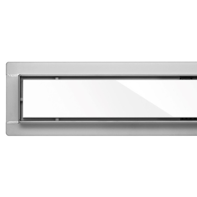 FALA White Glass Inox zuhanylefolyó 80cm
