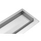 FALA Black Glass Inox zuhanylefolyó 80cm