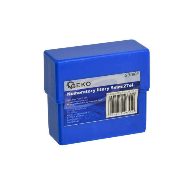 Geko 27db-os betű beütő készlet 5mm