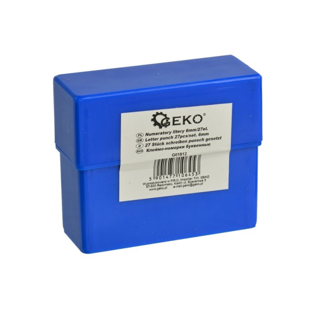 Geko 27db-os betű beütő készlet 6mm