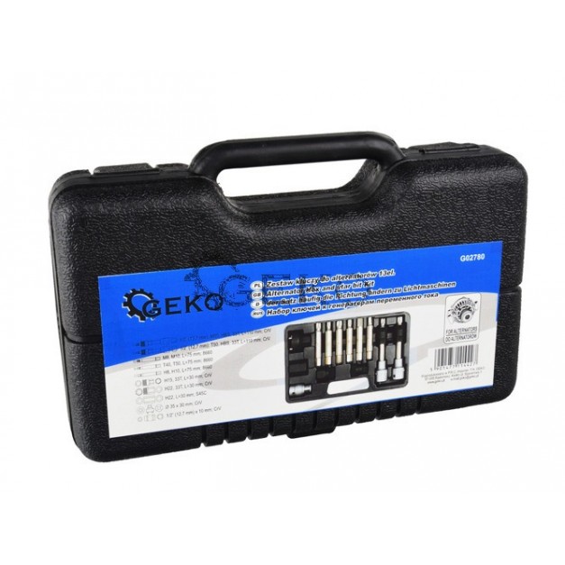 Geko 12 részes 1/2"-os generátor szerelő készlet