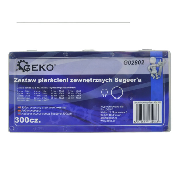 Geko Külső seeger gyűrű készlet (300db-os)