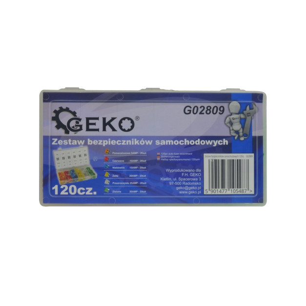 Geko Autós biztosíték 120db-os készlet