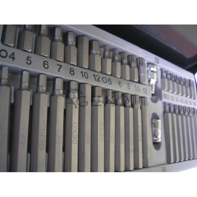 Geko 40 db-os imbusz-torx készlet  kofferban