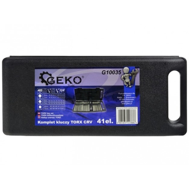 Geko 40 db-os imbusz-torx készlet műanyag kofferban