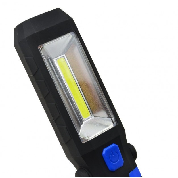 Geko COB LED szerelőlámpa 230/12V, 3W, 2.8Ah Li-ion+USB töltő