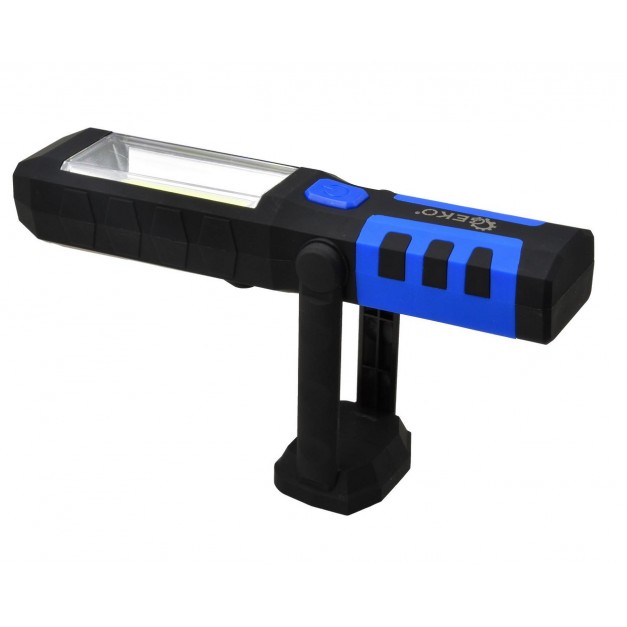 Geko COB LED szerelőlámpa 230/12V, 3W, 2.8Ah Li-ion+USB töltő