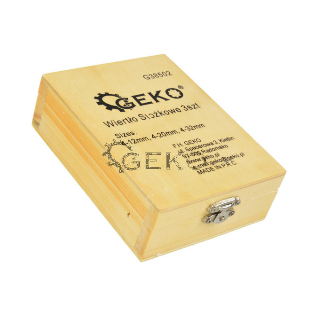 Geko 3 részes lépcsős fúró készlet