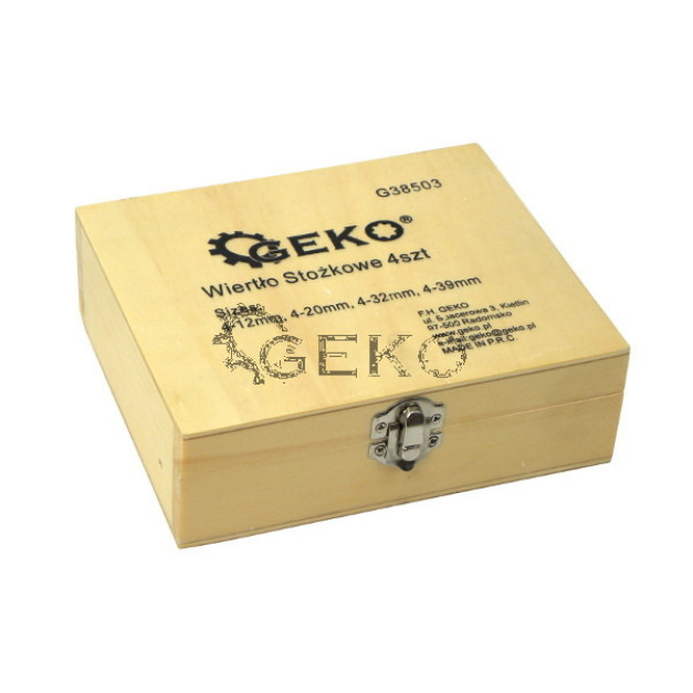 Geko 4 részes lépcsős fúró készlet