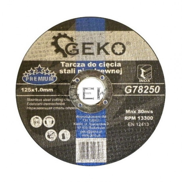 Geko prémium INOX vágókorong 125x1mm