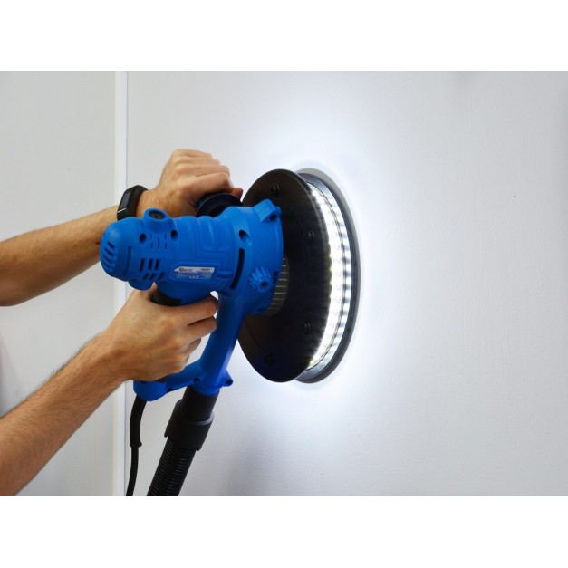 GEKO 800 W-os kézi fal és mennyezet csiszoló, LED munkafény